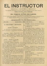 El Instructor : Periódico científico y literario consagrado á la difusión de las Ciencias Agrícolas y sus ramos anexos. Año XIII, núm. 12, abril de 1897 | Biblioteca Virtual Miguel de Cervantes