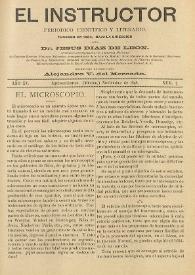 El Instructor : Periódico científico y literario consagrado á la difusión de las Ciencias Agrícolas y sus ramos anexos. Año XV, núm. 7, noviembre de 1898 | Biblioteca Virtual Miguel de Cervantes