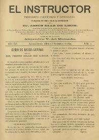 El Instructor : Periódico científico y literario consagrado á la difusión de las Ciencias Agrícolas y sus ramos anexos. Año XVI, núm. 7, noviembre de 1899 | Biblioteca Virtual Miguel de Cervantes