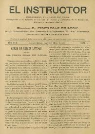 El Instructor : Periódico científico y literario consagrado á la difusión de las Ciencias Agrícolas y sus ramos anexos. Año XVII, núm. 1, mayo de 1900 | Biblioteca Virtual Miguel de Cervantes