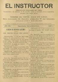 El Instructor : Periódico científico y literario consagrado á la difusión de las Ciencias Agrícolas y sus ramos anexos. Año XVII, núm. 3, julio de 1900 | Biblioteca Virtual Miguel de Cervantes