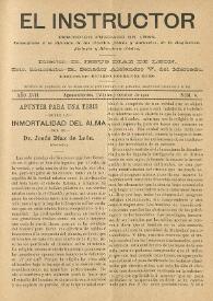 El Instructor : Periódico científico y literario consagrado á la difusión de las Ciencias Agrícolas y sus ramos anexos. Año XVII, núm. 6, octubre de 1900 | Biblioteca Virtual Miguel de Cervantes