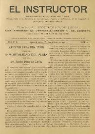 El Instructor : Periódico científico y literario consagrado á la difusión de las Ciencias Agrícolas y sus ramos anexos. Año XVII, núm. 9, enero de 1901 | Biblioteca Virtual Miguel de Cervantes