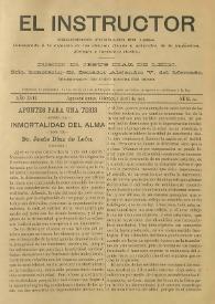 El Instructor : Periódico científico y literario consagrado á la difusión de las Ciencias Agrícolas y sus ramos anexos. Año XVII, núm. 12, abril de 1901 | Biblioteca Virtual Miguel de Cervantes