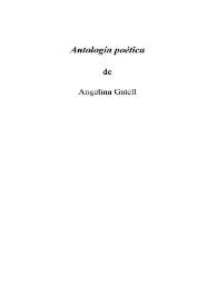 Antología poética / Angelina Gatell | Biblioteca Virtual Miguel de Cervantes