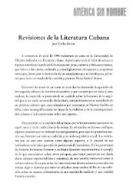 Revisiones de la literatura cubana / José Carlos Rovira | Biblioteca Virtual Miguel de Cervantes