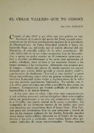 El César Vallejo que yo conocí / por Ciro Alegría | Biblioteca Virtual Miguel de Cervantes