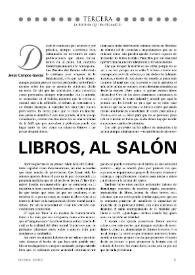 Libros, al salón   / Jesús Campos García  | Biblioteca Virtual Miguel de Cervantes