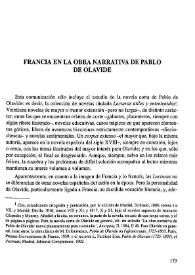 Francia en la obra narrativa de Pablo de Olavide / María José Alonso Seoane | Biblioteca Virtual Miguel de Cervantes