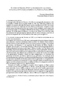 El Reino de Navarra. Desde la incorporación a la corona de Castilla (1515) hasta constituir una Provincia Foral (1841) / Francisco Miranda Rubio | Biblioteca Virtual Miguel de Cervantes