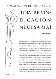 La adaptación de los clásicos: una reivindicación necesaria  / Josep Lluís Sirera    | Biblioteca Virtual Miguel de Cervantes