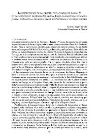 La intervención de las mujeres de la familia de Carlos V en los asuntos de gobierno. Su abuela, Isabel la Católica. Su madre, Juana I de Castilla. Su mujer, Isabel de Portugal, y sus hijas y nietas / Cristina Segura Graíno | Biblioteca Virtual Miguel de Cervantes