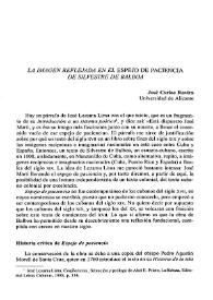 La imagen reflejada en "Espejo de paciencia" de Silvestre de Balboa  / José Carlos Rovira | Biblioteca Virtual Miguel de Cervantes