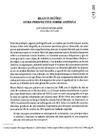 Blasco Ibáñez otra perspectiva sobre América  / José Carlos Rovira Soler | Biblioteca Virtual Miguel de Cervantes