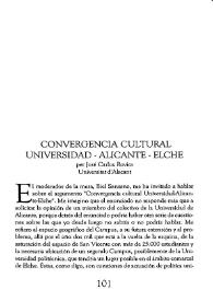 Convergencia cultural Universidad - Alicante - Elche / José Carlos Rovira | Biblioteca Virtual Miguel de Cervantes