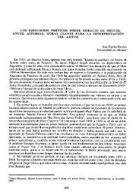 Los ejercicios poéticos sobre Horacio de Miguel Ángel Asturias: otras claves para la interpretación del autor  / José Carlos Rovira | Biblioteca Virtual Miguel de Cervantes