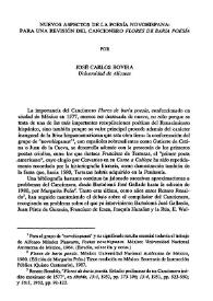 Nuevos aspectos de la poesía novohispana para una revisión del Cancionero "Flores de baria poesía"  / José Carlos Rovira | Biblioteca Virtual Miguel de Cervantes