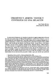 Unamuno y "Amauta" textos y contextos de una relación / José Carlos Rovira | Biblioteca Virtual Miguel de Cervantes