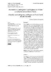 "Sensitivos y ambiguos": andróginos en el arte y en la literatura "Fin de Siècle" / Javier Cuesta Guadaño | Biblioteca Virtual Miguel de Cervantes