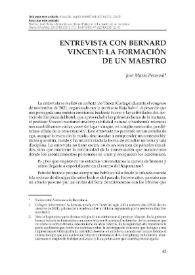 Entrevista con Bernard Vincent: la formación de un maestro  / José María Perceval | Biblioteca Virtual Miguel de Cervantes