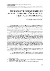 Moriscos y descendientes de moriscos. Narración, memoria y justicia transicional  / José Antonio González Alcantud | Biblioteca Virtual Miguel de Cervantes