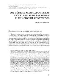 Los códices aljamiados de las Escuelas Pías de Zaragoza. II: relación de contenidos / Olivier Brisville-Fertin | Biblioteca Virtual Miguel de Cervantes