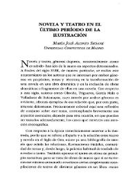 Novela y teatro en el último período de la Ilustración / María José Alonso Seoane | Biblioteca Virtual Miguel de Cervantes