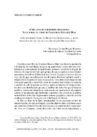 "Cien años de periodismo religioso". Nota sobre un libro de Francisco Henares Díaz / Francisco Javier Díez de Revenga | Biblioteca Virtual Miguel de Cervantes