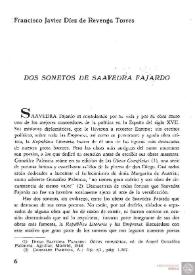 Dos sonetos de Saavedra Fajardo / Francisco Javier Díez de Revenga | Biblioteca Virtual Miguel de Cervantes