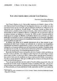 Los años norteamericanos de Luis Cernuda / Francisco Javier Díez de Revenga | Biblioteca Virtual Miguel de Cervantes