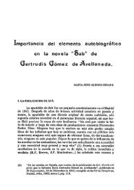 Importancia del elemento autobiográfico en la novela "Sab" de Gertrudis Gómez de Avellaneda / María José Alonso Seoane | Biblioteca Virtual Miguel de Cervantes