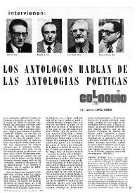 Los antólogos hablan de las antologías poéticas: coloquio  / Por Jacinto López Gorgé | Biblioteca Virtual Miguel de Cervantes