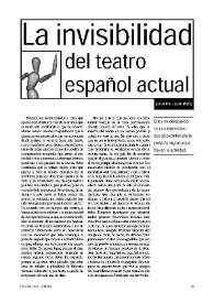 La invisibilidad del teatro español actual  / Jerónimo López Mozo | Biblioteca Virtual Miguel de Cervantes