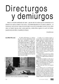 Directurgos y demiurgos  / Luis Mario Moncada | Biblioteca Virtual Miguel de Cervantes