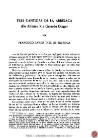 Tres cantigas de la Arrixaca (De Alfonso X a Gerardo Diego) / por Francisco Javier Díez de Revenga | Biblioteca Virtual Miguel de Cervantes