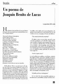 Un poema de Joaquín Benito de Lucas / Leopoldo de Luis | Biblioteca Virtual Miguel de Cervantes