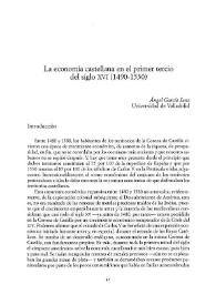 La economía castellana en el primer tercio del siglo XVI (1490-1530) / Ángel García Sanz | Biblioteca Virtual Miguel de Cervantes