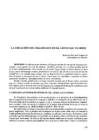 La creación del imaginario en el lenguaje taurino  / Domingo Beltrán Corbalán  | Biblioteca Virtual Miguel de Cervantes