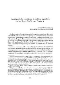 Continuidad y cambio en la política ganadera de los Reyes Católicos a Carlos V / Fermín Marín Barriguete | Biblioteca Virtual Miguel de Cervantes