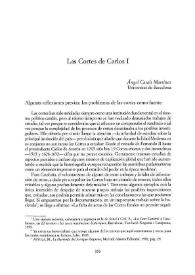 Las Cortes de Carlos I / Ángel Casals Martínez | Biblioteca Virtual Miguel de Cervantes