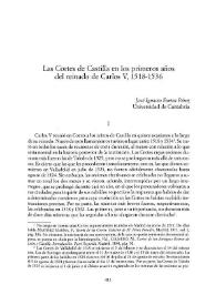 Las Cortes de Castilla en los primeros años del reinado de Carlos V, 1518-1536 / José Ignacio Fortea Pérez | Biblioteca Virtual Miguel de Cervantes