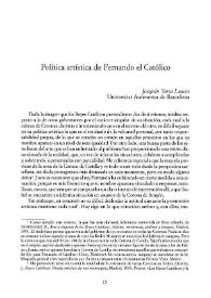 Política artística de Fernando el Católico / Joaquín Yarza Luaces | Biblioteca Virtual Miguel de Cervantes