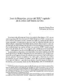 Joan de Borgonya, pintor del XIX.º capítulo de la orden del Toisón de Oro
 / Joaquim Garriga Riera | Biblioteca Virtual Miguel de Cervantes