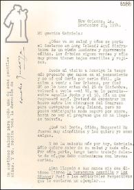 Carta de Concha Zardoya a Gabriela Mistral. New Orleans, [Estados Unidos], 23 de noviembre de 1954 | Biblioteca Virtual Miguel de Cervantes