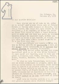 Carta de Concha Zardoya a Gabriela Mistral. New Orleans, [Estados Unidos], 27 de octubre de 1955 | Biblioteca Virtual Miguel de Cervantes