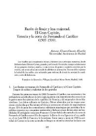 Razón de linaje y lesa majestad. El Gran Capitán, Venecia y la corte de Fernando el Católico (1507-1509) / Antonio Álvarez-Ossorio Alvariño | Biblioteca Virtual Miguel de Cervantes