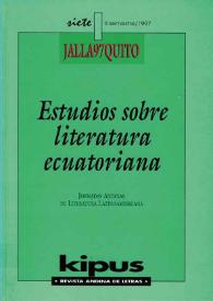 Kipus: Revista Andina de Letras y Estudios Culturales. Núm. 7, 1997 | Biblioteca Virtual Miguel de Cervantes