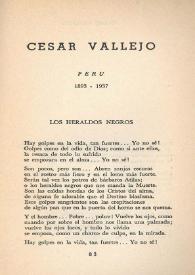 César Vallejo. [Antología] | Biblioteca Virtual Miguel de Cervantes