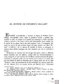 El humor de Federico Balart / Francisco Javier Díez de Revenga | Biblioteca Virtual Miguel de Cervantes